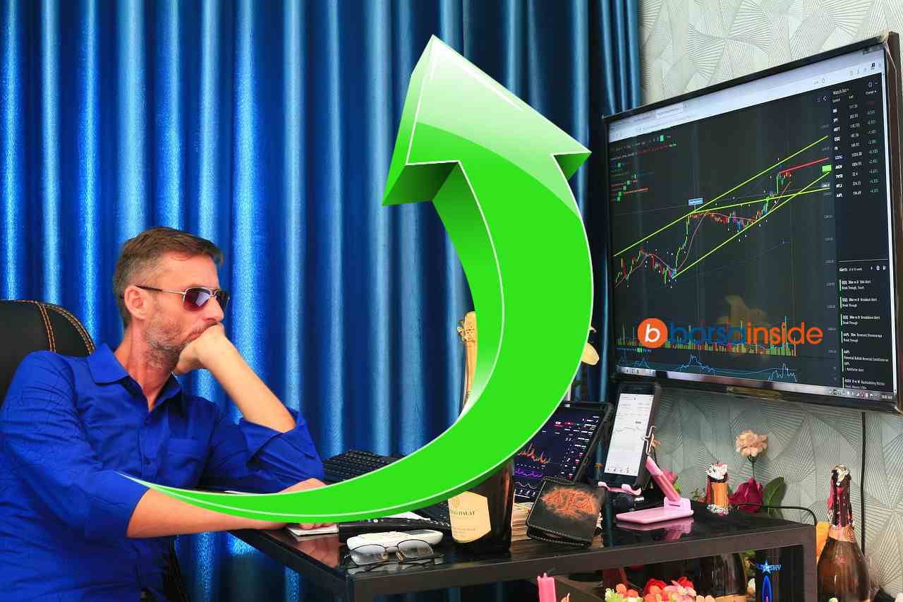 grafici di trading analizzati da un trader