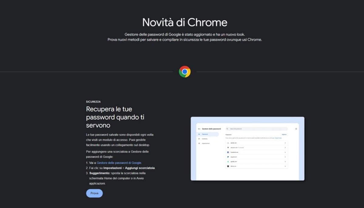 Guida alle password di Google Chrome