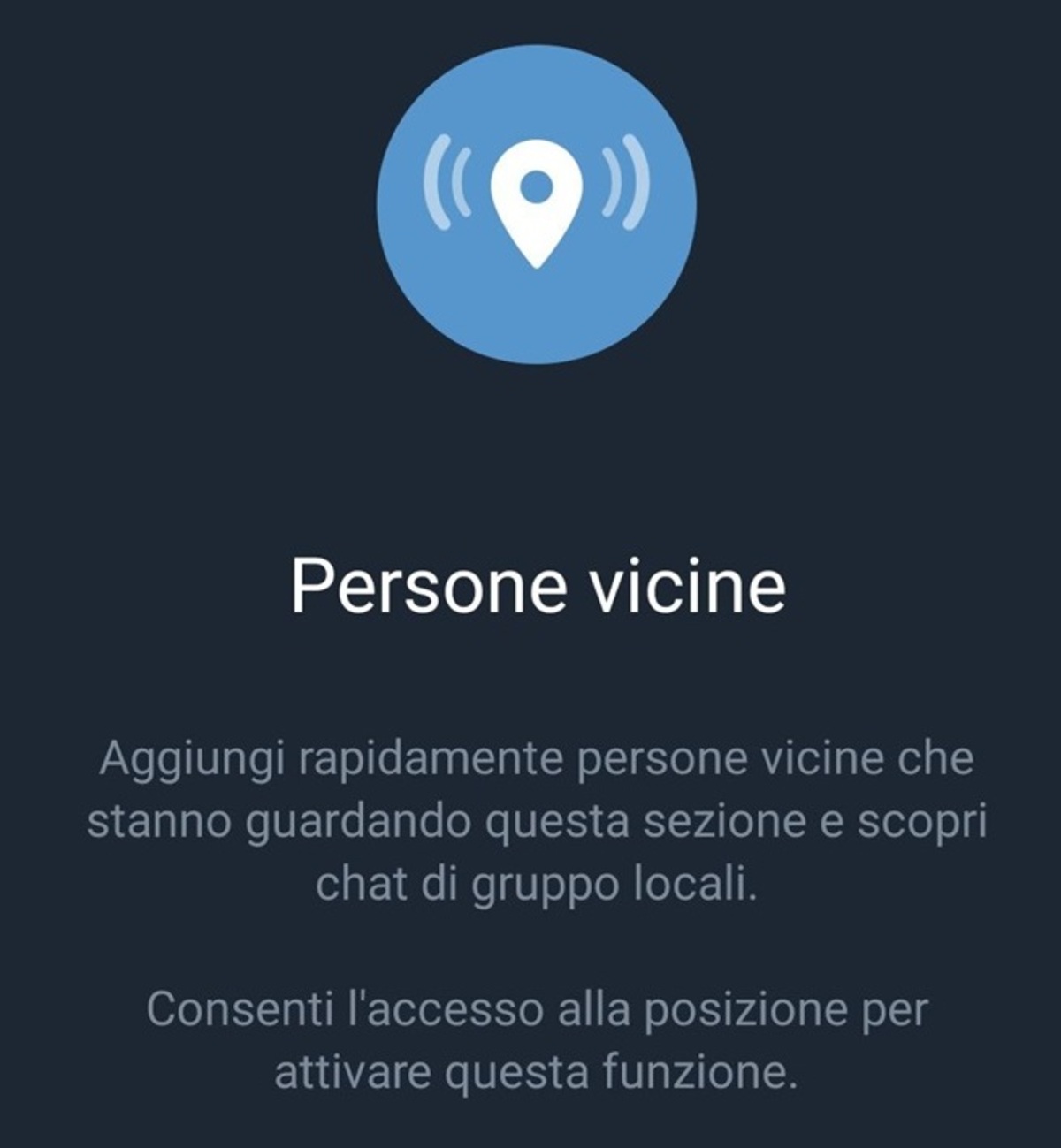 Come usare la funzione Persone vicine su Telegram