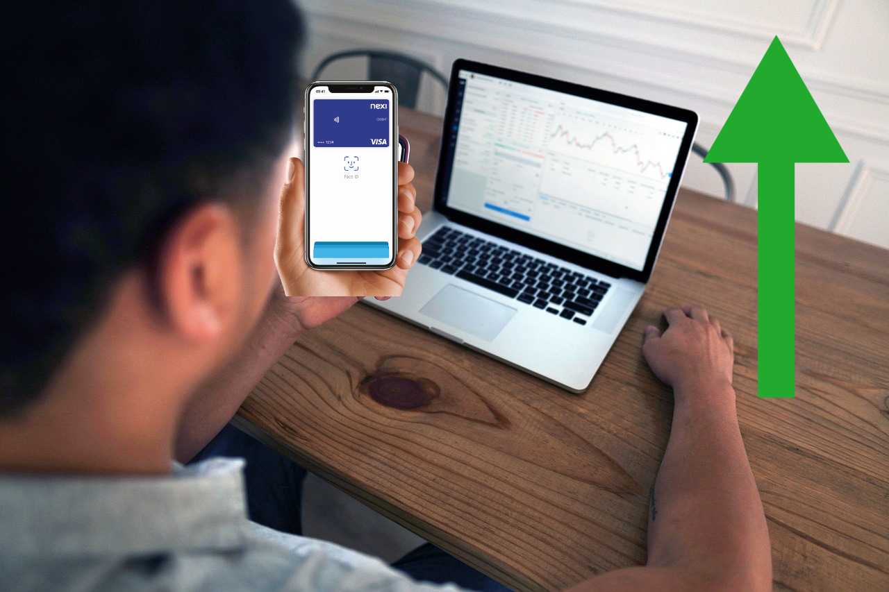 chart di trading e Nexi su mobille