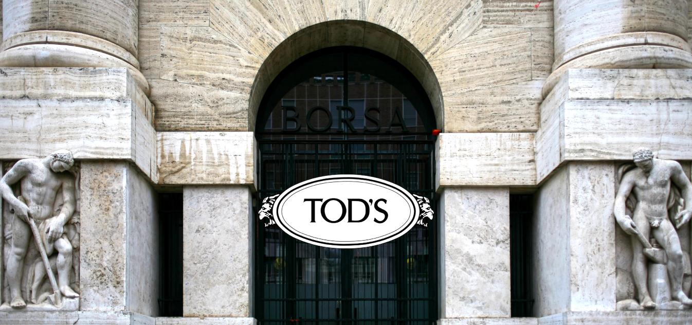ingresso Piazza Affari con logo di Tod's