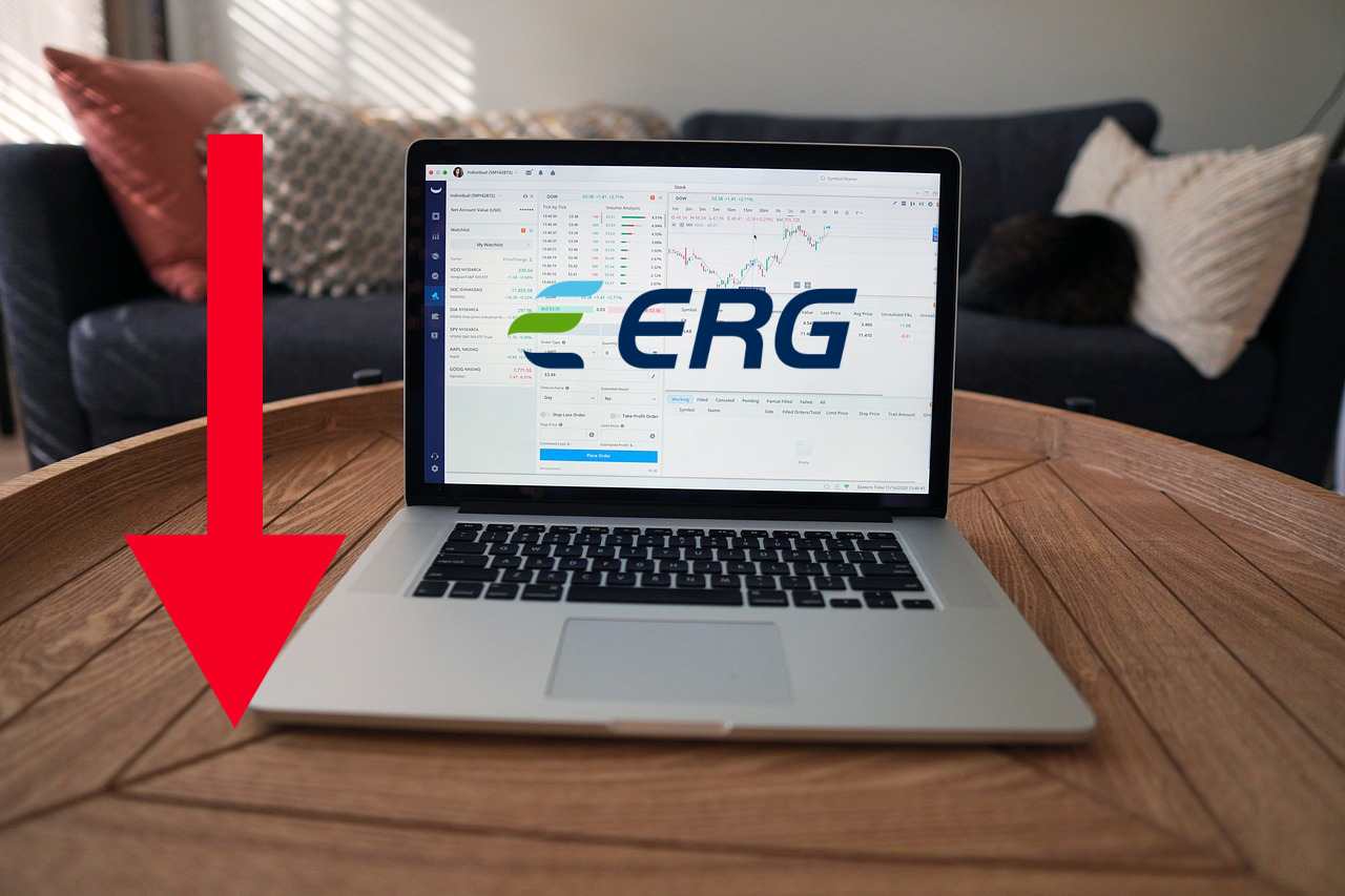 Laptop con logo di ERG