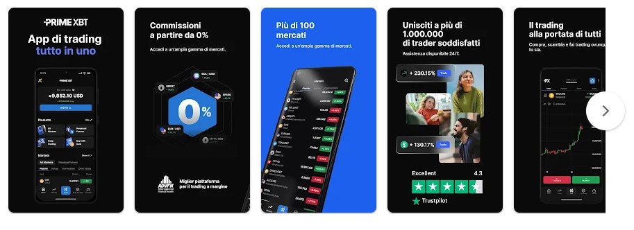 caratteristiche dell'app PrimeXBT