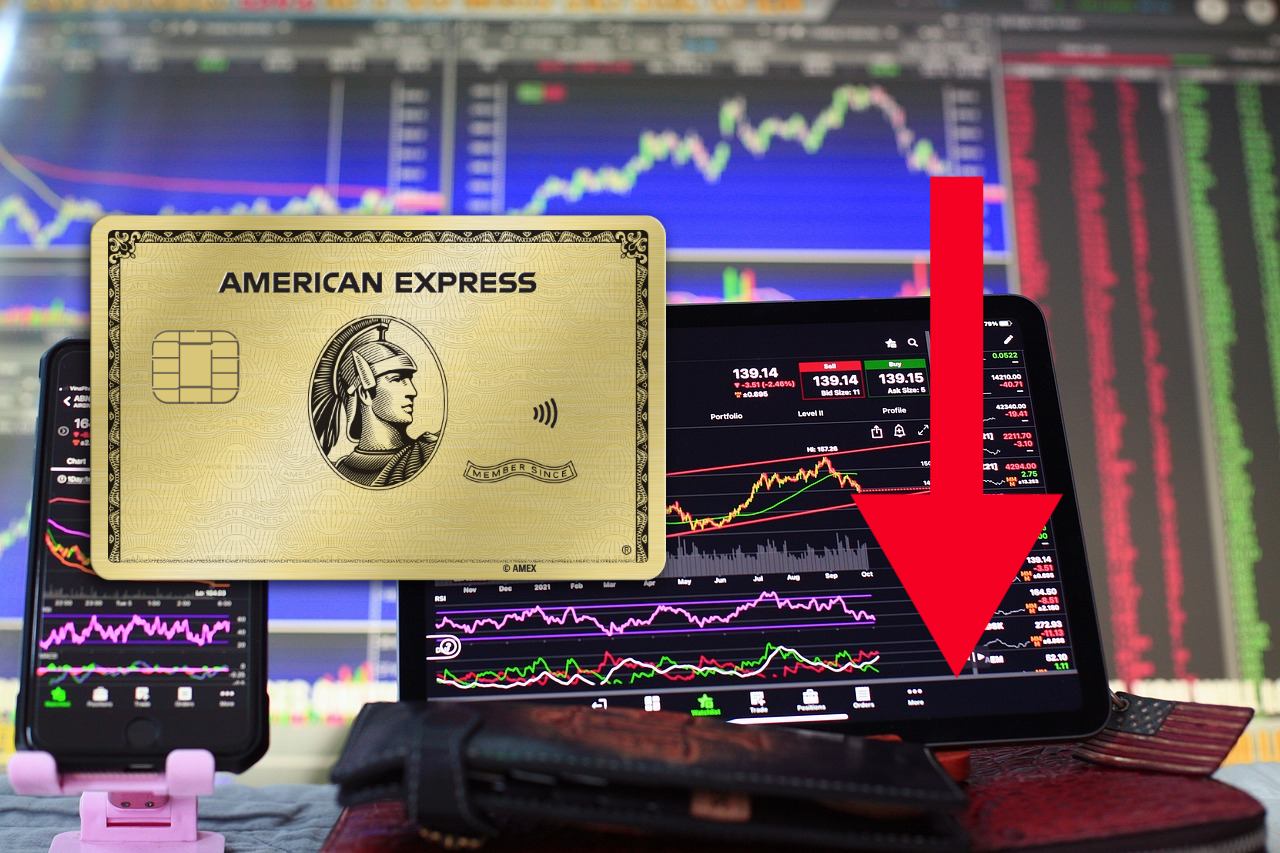 chart di trading e carta oro American Express
