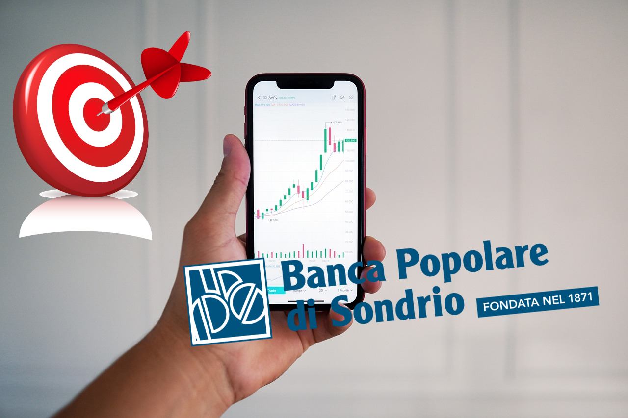 mobile trading con logo della Popolare di Sondrio