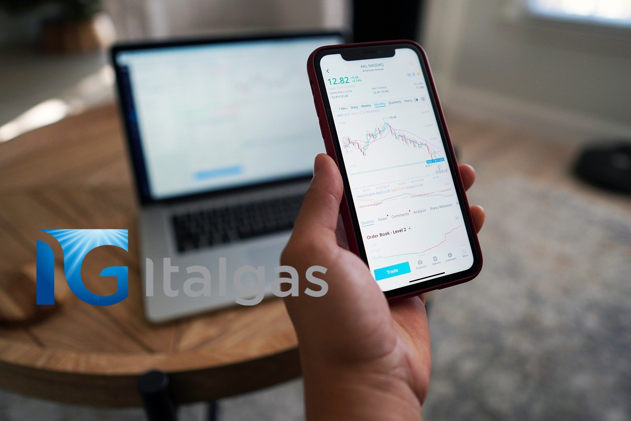 mobile trading e logo Italgas