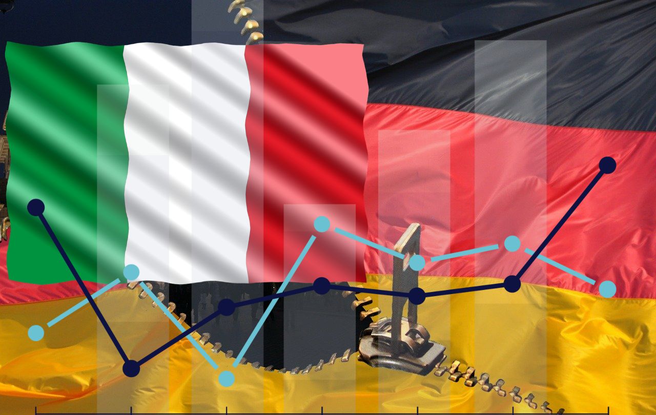 Bandiere di Italia e Germania