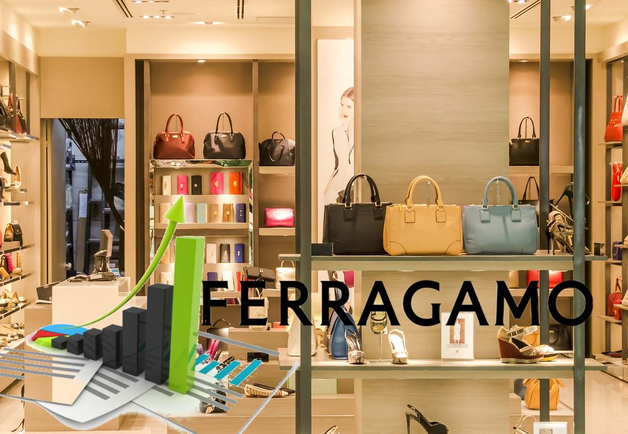 boutique di moda con logo di Ferragamo