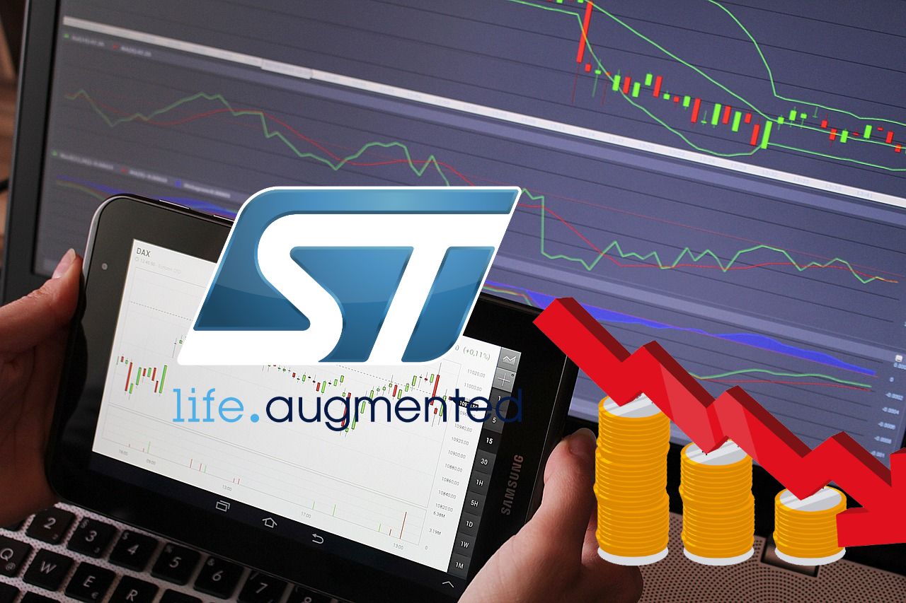 Logo di STM su tablet