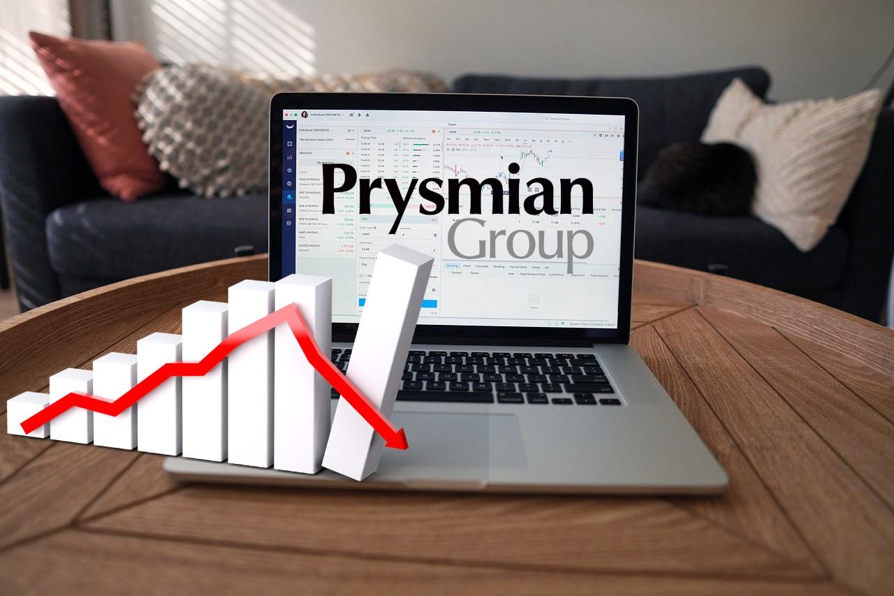 logo di Prysmian su laptop