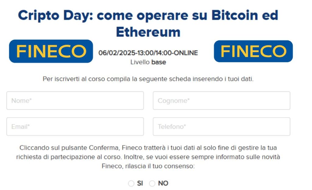 crypto day fineco 6 febbraio