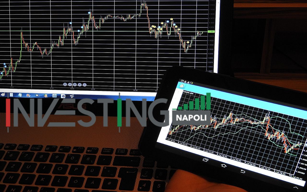 chart di trading e logo Investing Napoli