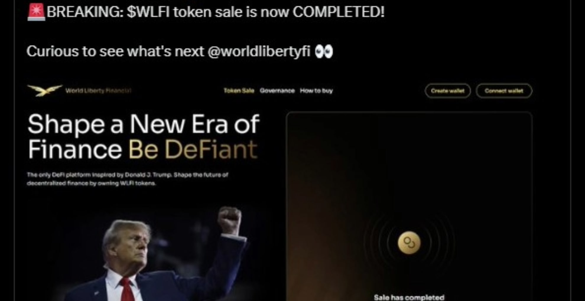 trump, wlfi, world liberty financial, crypto, crypto trump, criptovalute, cripto