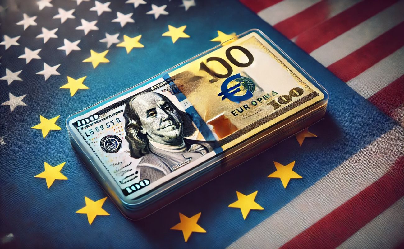 Euro e dollari che si fondono